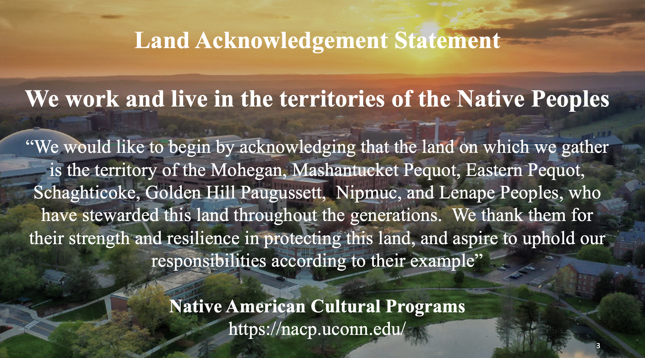 Land Acknowledgement Statement